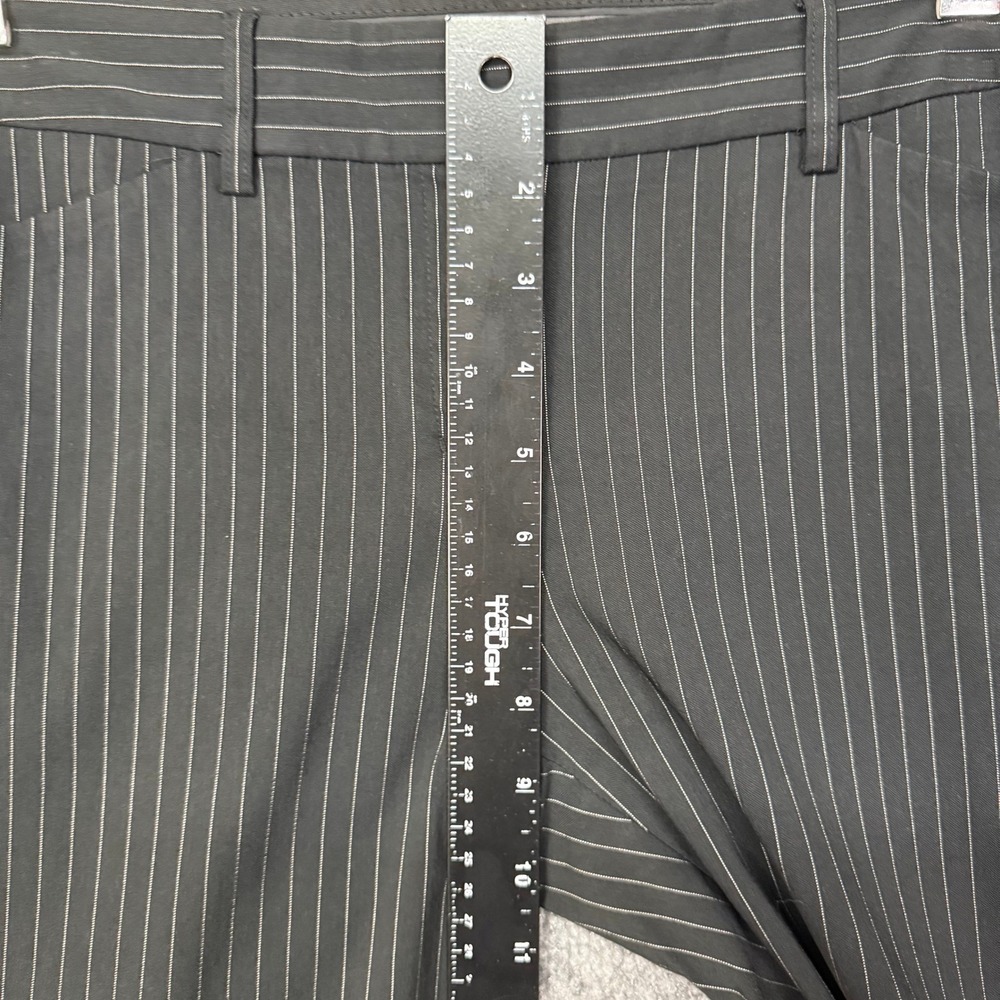 Express Design Studio Editor Pants Women 4R Black Pinstripe Flare Leg Workwear - Picture 8 of 14